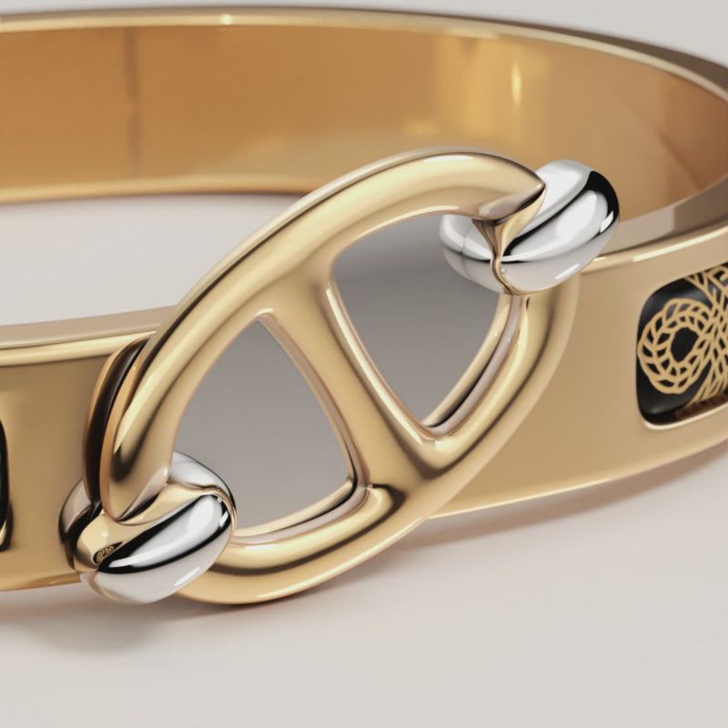 Mini Clic Chaine d'Ancre Grand Apparat bracelet - Black | Hermès USA